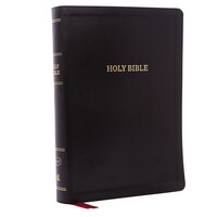Kjv, Deluxe Reference Bible, Super Giant Print, Leathersoft, Black, Red Letter, Comfort Print: Holy Bible, King James Version