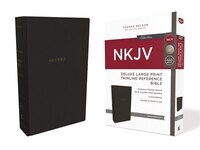 Nkjv, Deluxe Thinline Reference Bible, Large Print, Leathersoft, Black, Red Letter Edition, Comfort Print: Holy Bible, New King Ja