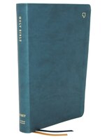 Net Bible, Thinline Large Print, Leathersoft, Teal, Thumb Indexed, Comfort Print: Holy Bible