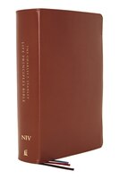 Niv, Charles F. Stanley Life Principles Bible, 2nd Edition, Genuine Leather, Brown, Thumb Indexed, Comfort Print: Holy Bible, New