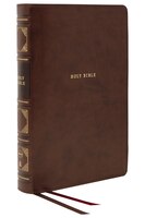 Nkjv, Reference Bible, Classic Verse-by-verse, Center-column, Leathersoft, Brown, Red Letter, Thumb Indexed, Comfort Print: Holy B