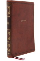 Nkjv, Thinline Reference Bible, Large Print, Leathersoft, Brown, Red Letter, Comfort Print: Holy Bible, New King James Version