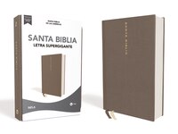 Nbla Santa Biblia, Letra Supergigante, Tapa Dura/tela, Gris, Edición Letra Roja