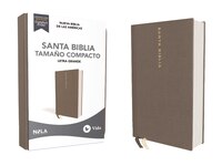 Nbla Santa Biblia, Letra Grande, Tamaño Compacto, Tapa Dura/tela, Gris, Edición Letra Roja