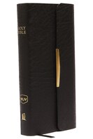 Nkjv, Checkbook Bible, Compact, Bonded Leather, Black, Wallet Style, Red Letter: Holy Bible, New King James Version