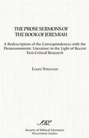 The Prose Sermons Of The Book Of Jeremiah