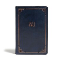 Csb Large Print Personal Size Reference Bible, Navy Leathertouch, Indexed