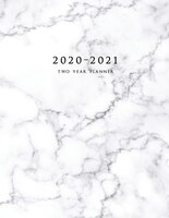 2020-2021 Two Year Planner: Large Monthly Planner With Inspirational Quotes And Marble Cover (volume 1)