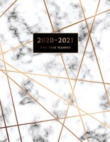 2020-2021 Two Year Planner: Large Monthly Planner With Inspirational Quotes And Marble Cover (volume 5)