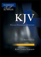 Kjv Pocket Reference Bible, Black French Morocco Leather, Thumb Index, Red-letter Text, Kj243:xri