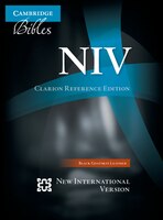 Niv Clarion Reference Bible, Black Edge-lined Goatskin Leather, Ni486:xe