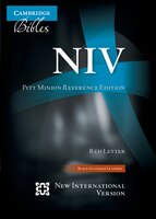 Niv Pitt Minion Reference Bible, Black Goatskin Leather, Red-letter Text, Ni446:xr