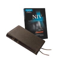 Niv Pitt Minion Reference Bible, Brown Goatskin Leather, Red-letter Text, Ni446:xr