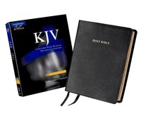 Kjv Concord Wide Margin Reference Bible, Black Calf Split Leather, Kj764:xm