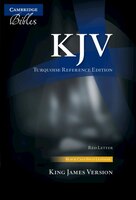 Kjv Turquoise Reference Bible, Black Calf Split Leather, Red-letter Text, Kj674:xr