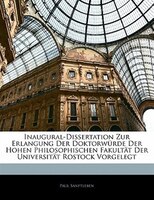 Inaugural-dissertation Zur Erlangung Der Doktorwürde Der Hohen Philosophischen Fakultät Der Universität Rostock Vorgelegt