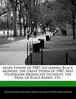 Main Events Of 1987: Including Black Monday, The Great Storm Of 1987, Max Headroom Broadcast Incident, The Trial Of Klau