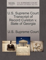 U.s. Supreme Court Transcript Of Record Cureton V. State Of Georgia