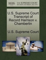 U.s. Supreme Court Transcript Of Record Harrison V. Chamberlin