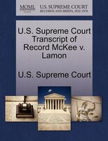 U.s. Supreme Court Transcript Of Record Mckee V. Lamon
