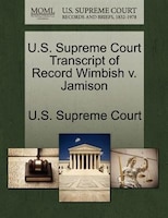 U.s. Supreme Court Transcript Of Record Wimbish V. Jamison