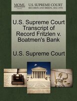 U.s. Supreme Court Transcript Of Record Fritzlen V. Boatmen's Bank
