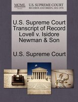 U.s. Supreme Court Transcript Of Record Lovell V. Isidore Newman & Son