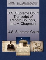 U.s. Supreme Court Transcript Of Record Bourjois, Inc, V. Chapman