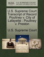 U.s. Supreme Court Transcript Of Record Poultney V. City Of Lafayette: Poultney V. Preston