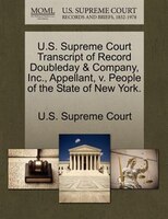 U.s. Supreme Court Transcript Of Record Doubleday & Company, Inc., Appellant, V. People Of The State Of New York.