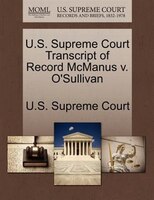 U.s. Supreme Court Transcript Of Record Mcmanus V. O'sullivan