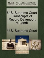 U.s. Supreme Court Transcripts Of Record Davenport V. Lamb