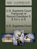 U.s. Supreme Court Transcript Of Record Davidson S S Co V. U S