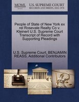 People Of State Of New York Ex Rel Rosevale Realty Co V. Kleinert U.s. Supreme Court Transcript Of Record With Supporting Pleading