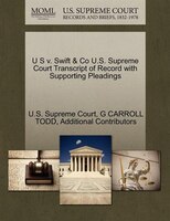 U S V. Swift & Co U.s. Supreme Court Transcript Of Record With Supporting Pleadings