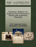 Helvering V. Babson U.s. Supreme Court Transcript Of Record With Supporting Pleadings