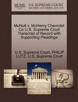 Mcnutt V. Mchenry Chevrolet Co U.s. Supreme Court Transcript Of Record With Supporting Pleadings