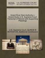 Grand River Dam Authority V. Grand-hydro U.s. Supreme Court Transcript Of Record With Supporting Pleadings
