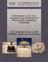 Cammarano V. U.s. U.s. Supreme Court Transcript Of Record With Supporting Pleadings