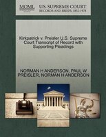 Kirkpatrick V. Preisler U.s. Supreme Court Transcript Of Record With Supporting Pleadings