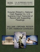 Kosydar (robert) V. National Cash Register Co. U.s. Supreme Court Transcript Of Record With Supporting Pleadings