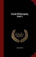 Greek Philosophy, Part 1