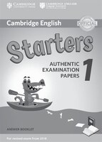 Cambridge English Starters 1 For Revised Exam From 2018 Answer Booklet: Authentic Examination Papers