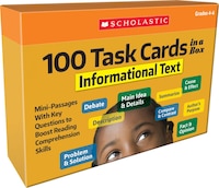 100 Task Cards in a Box: Informational Text: Mini-Passages With Key Questions to Boost Reading Comprehension Skills