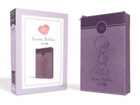 Santa Biblia Precious Moments Nvi Angelitos, Ultrafina Compacta Púrpura Con Cierre