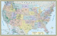 U.s. Map-laminated