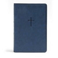 Csb Everyday Study Bible, Navy Cross Leathertouch