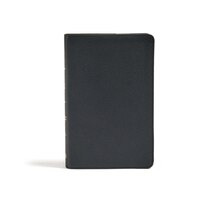 Csb Personal Size Bible, Black Genuine Leather