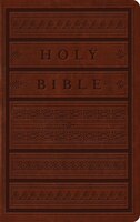 Esv Large Print Personal Size Bible (trutone, Brown, Engraved Mantel Design)