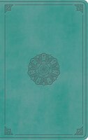 Esv Large Print Value Thinline Bible (trutone, Turquoise, Emblem Design)